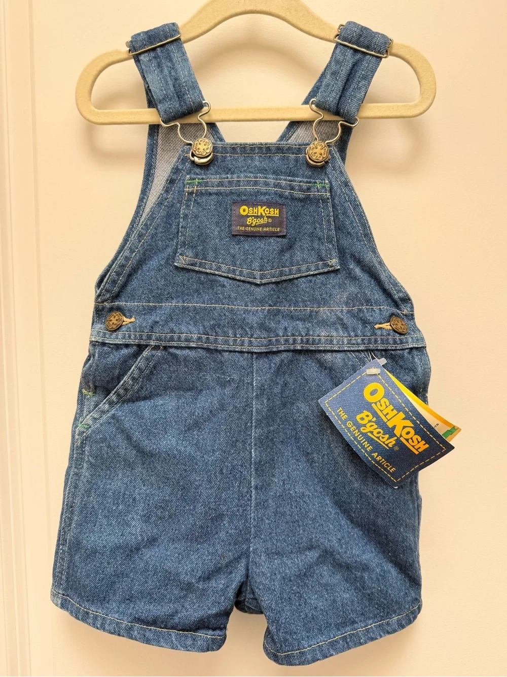 Vintage Deadstock Vestback OshKosh B'gosh Shortalls Size 2T